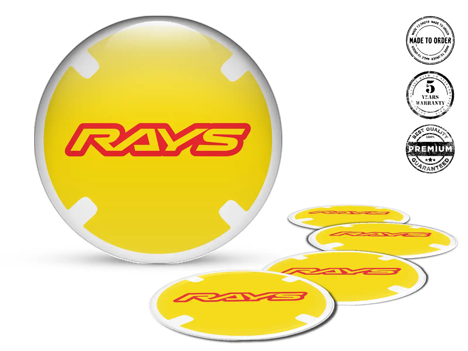 Rays Decalcomanie su Ruote Etichette Resina Qualità Max